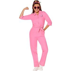 Barbie The Movie Pink Power Jumpsuit Costume Adult Small 4–6 NWT